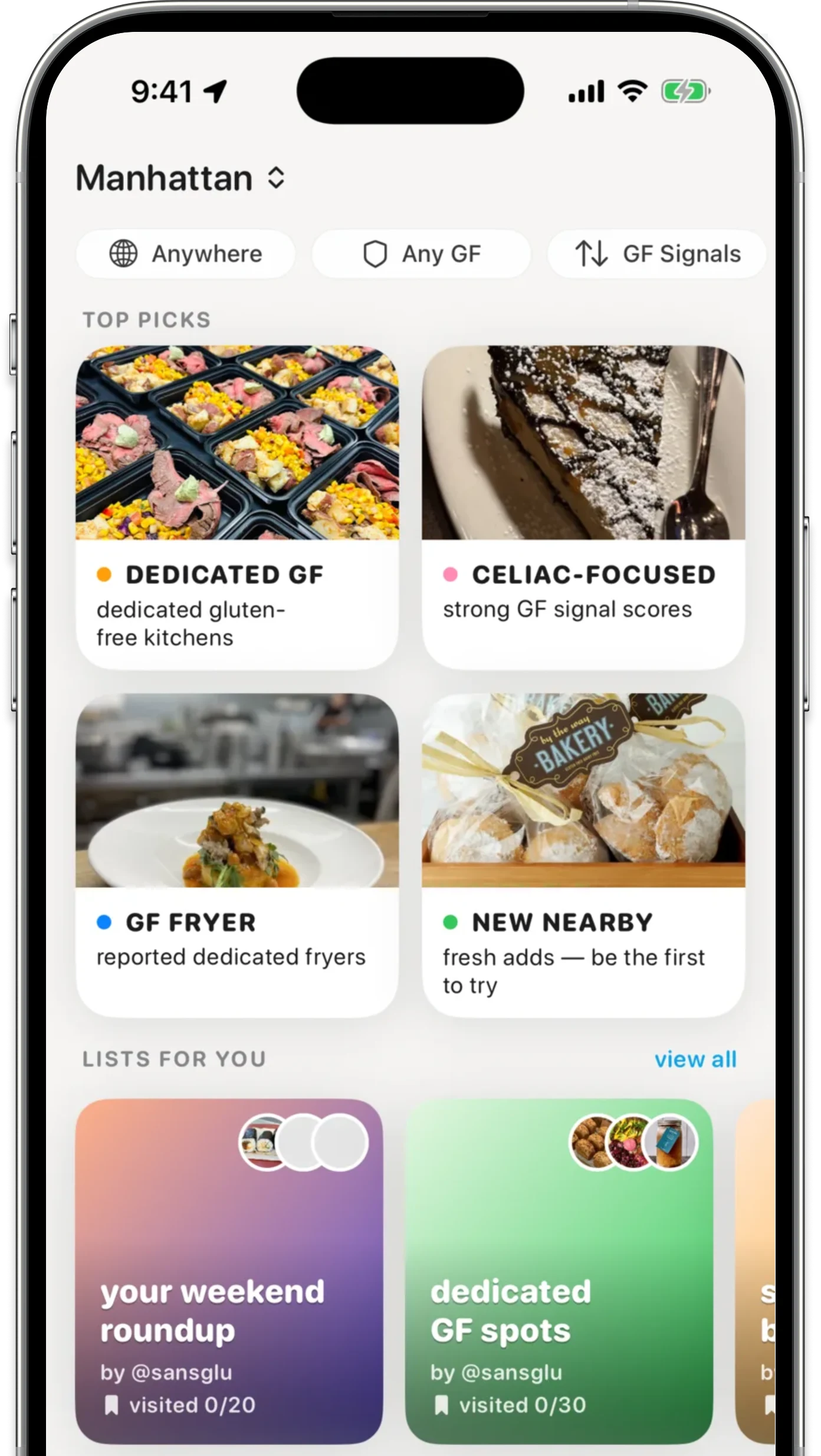 Curated Discovery Feed feature screenshot